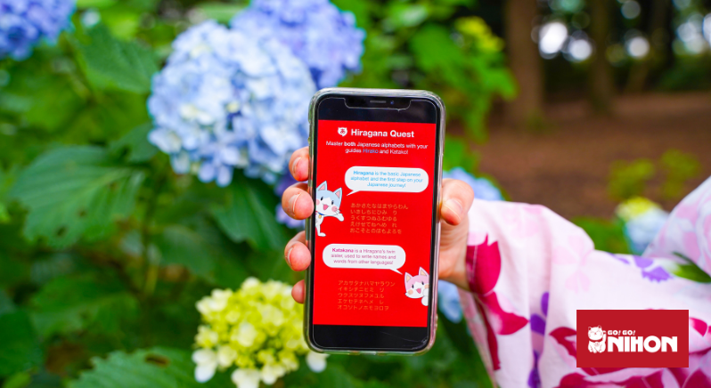 Hiragana quest app auf einem iPhone